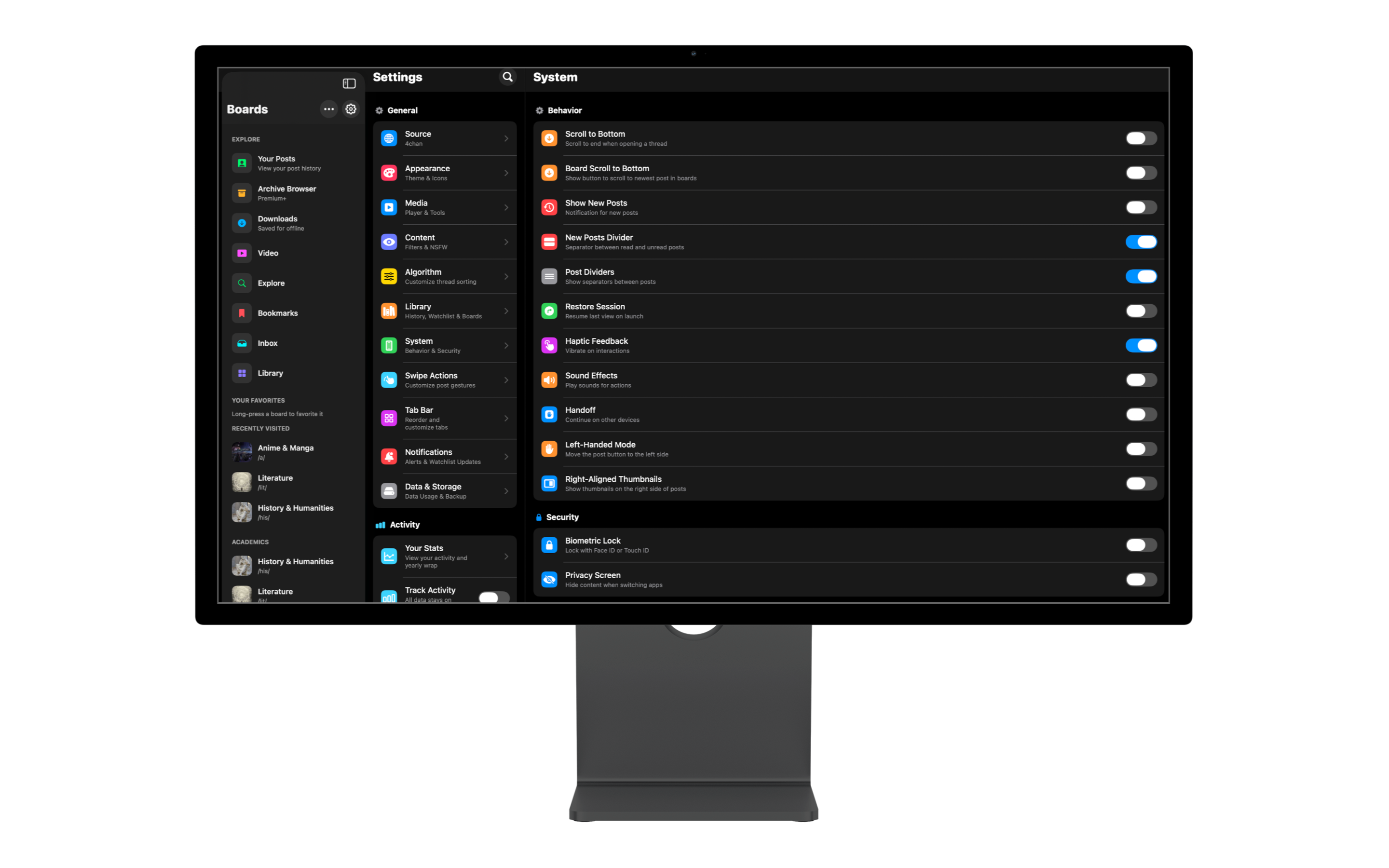 Overboard Mac settings