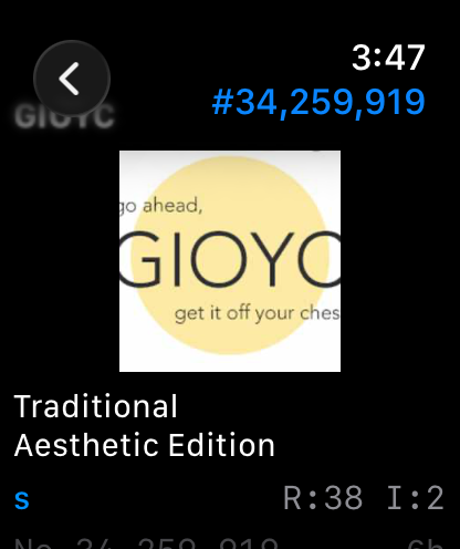 Overboard on Apple Watch showing thread detail